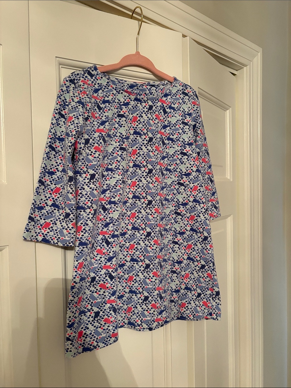 Vineyard Vines Navy, Light Blue & Pink A‑Line Dress -size 4T